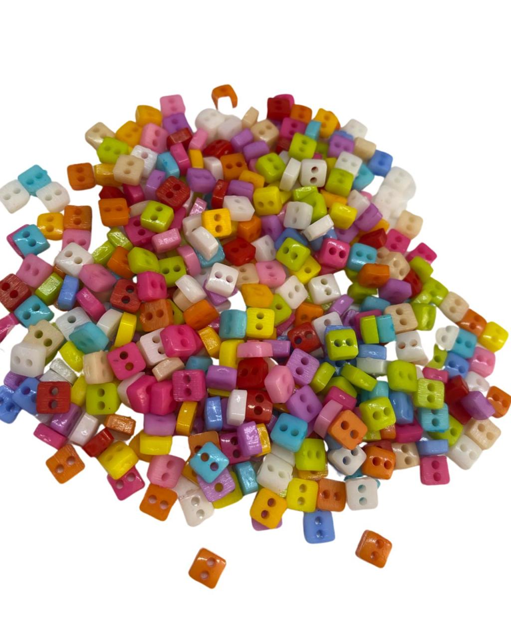 Mini Düğme Kare Karışık Paket 4 mm