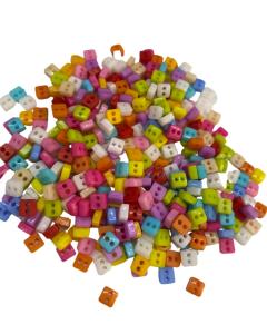 Mini Düğme Kare Karışık Paket 4 mm
