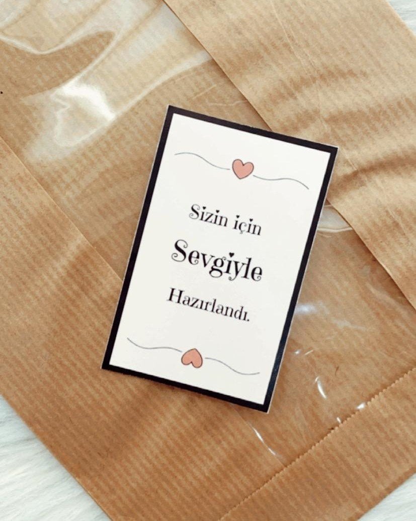 Sizin için sevgiyle hazırlandı Kartı