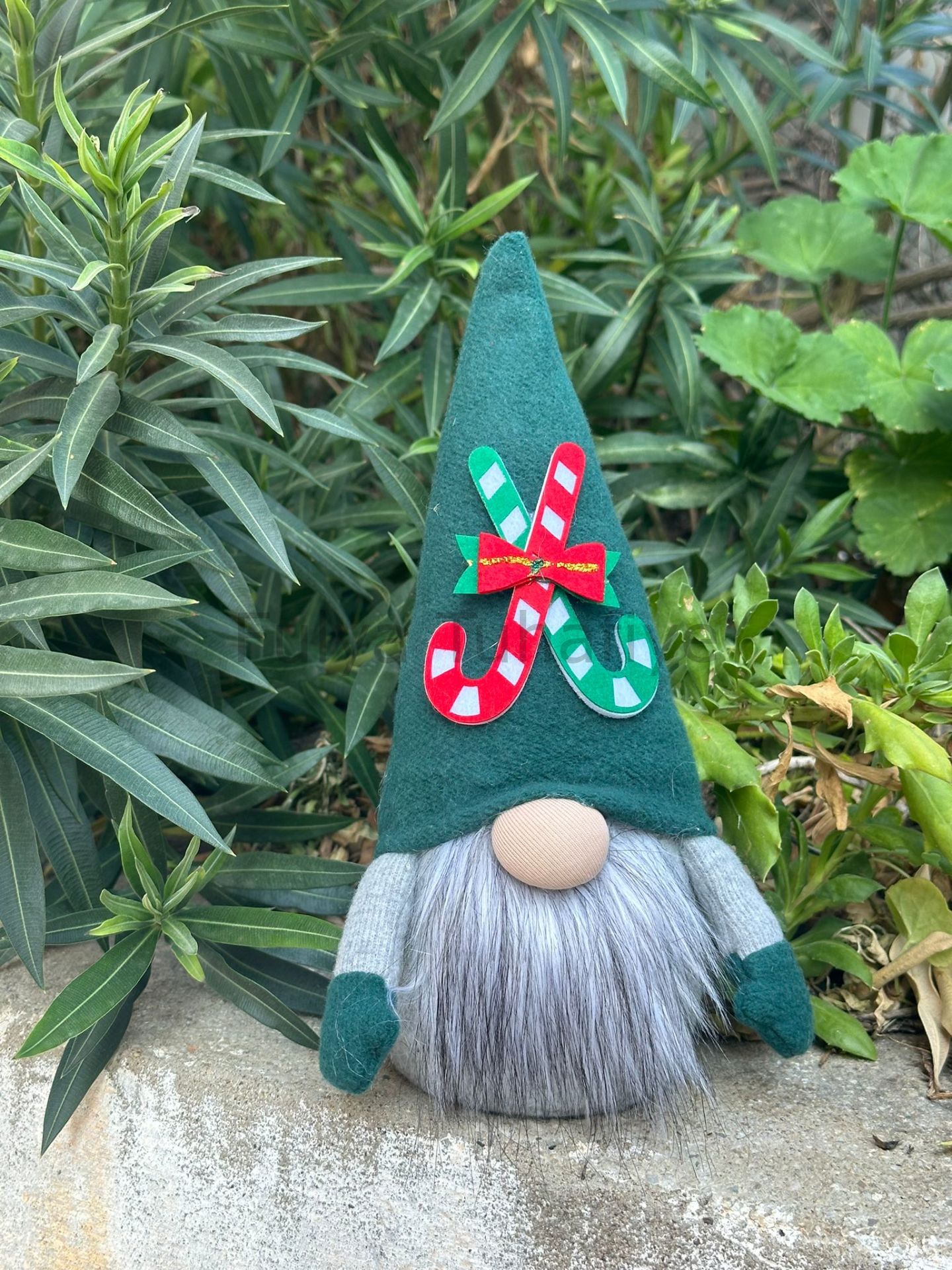 Dekor Gnome Dede Yeşil Şapkalı