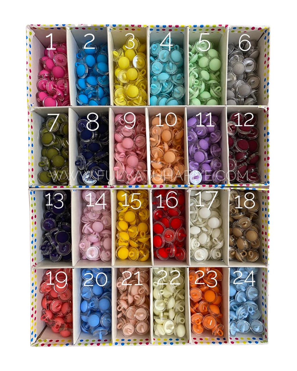 Polyester Etrafı Şeffaf Top Düğme