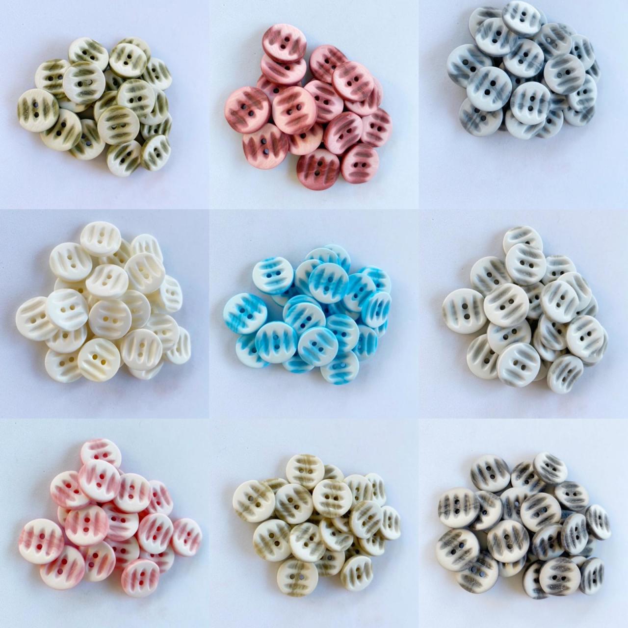 Çizgi Renk Geçişli Düğme (1.5 cm)