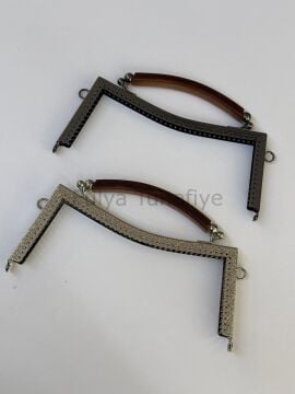 Akrilik Saplı Metal Çanta Klipsi