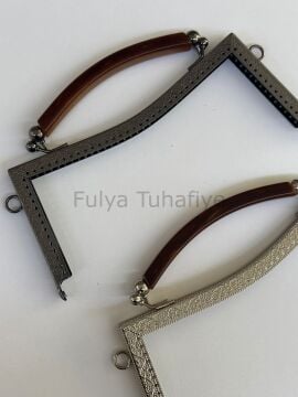 Akrilik Saplı Metal Çanta Klipsi