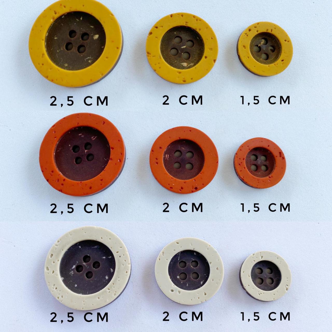Taş Eskitme Düğme (2.5 cm)