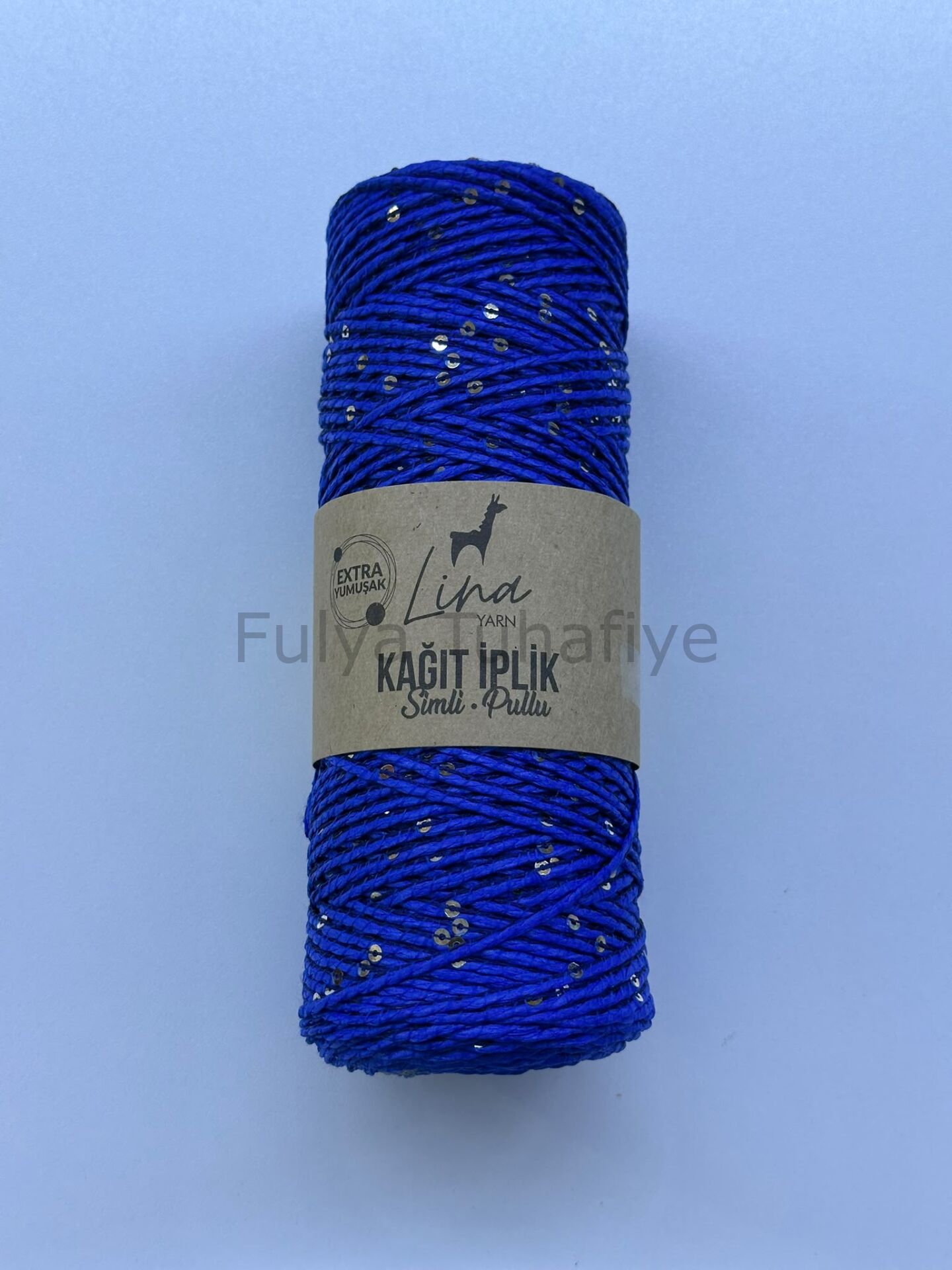 Lina Yarn Simli Pullu Kağıt İp Gece mavisi