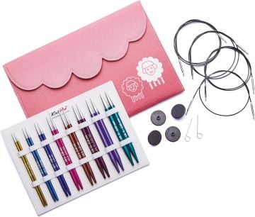 Knitpro Zing Deluxe Değiştirilebilir Misinalı Şiş Seti (13 cm)