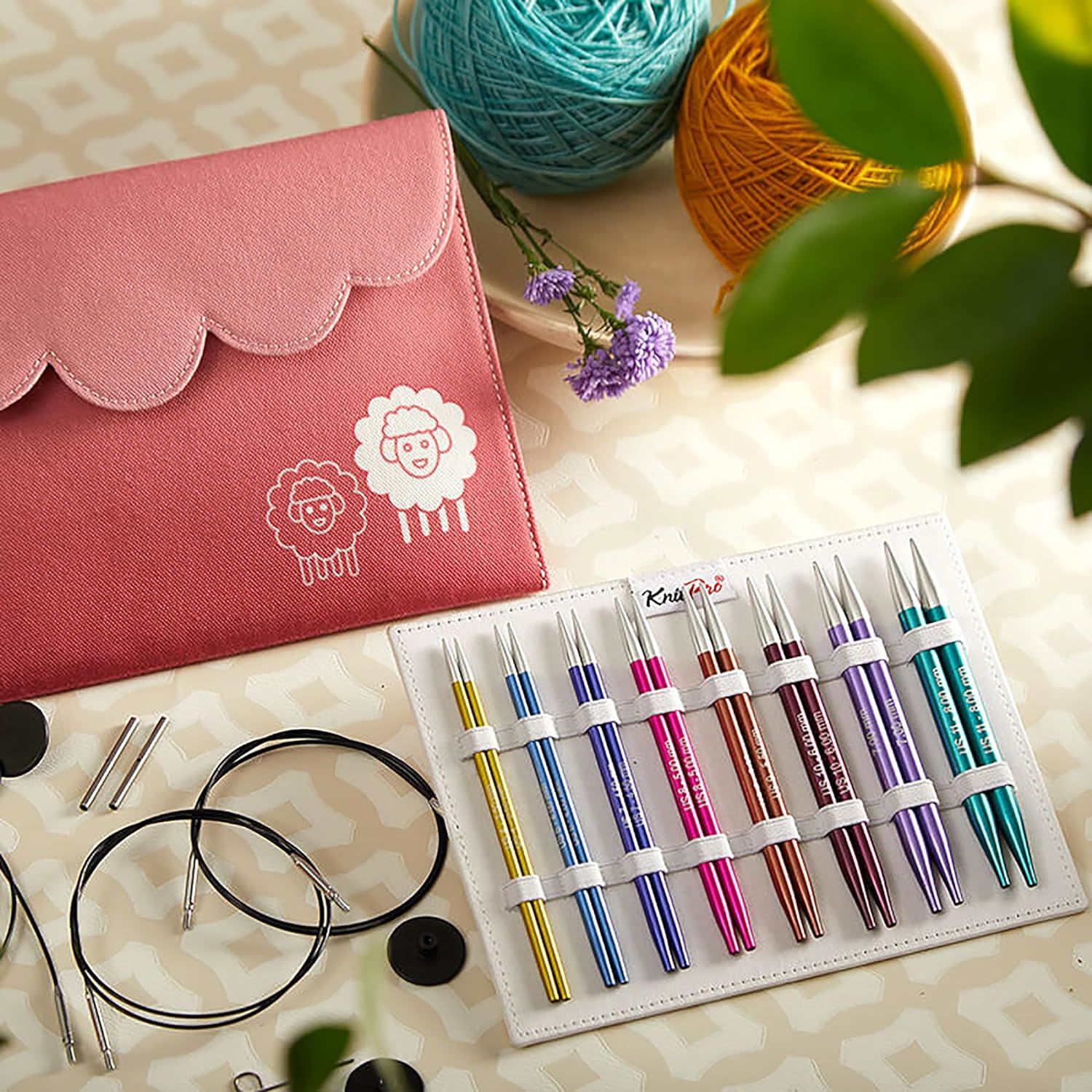 Knitpro Zing Deluxe Değiştirilebilir Misinalı Şiş Seti (13 cm)