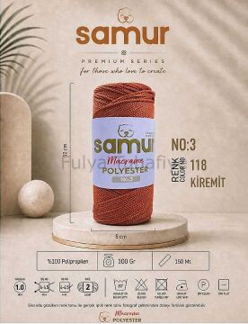 Samur Polyester Makrome 3 mm 0118 Kiremit