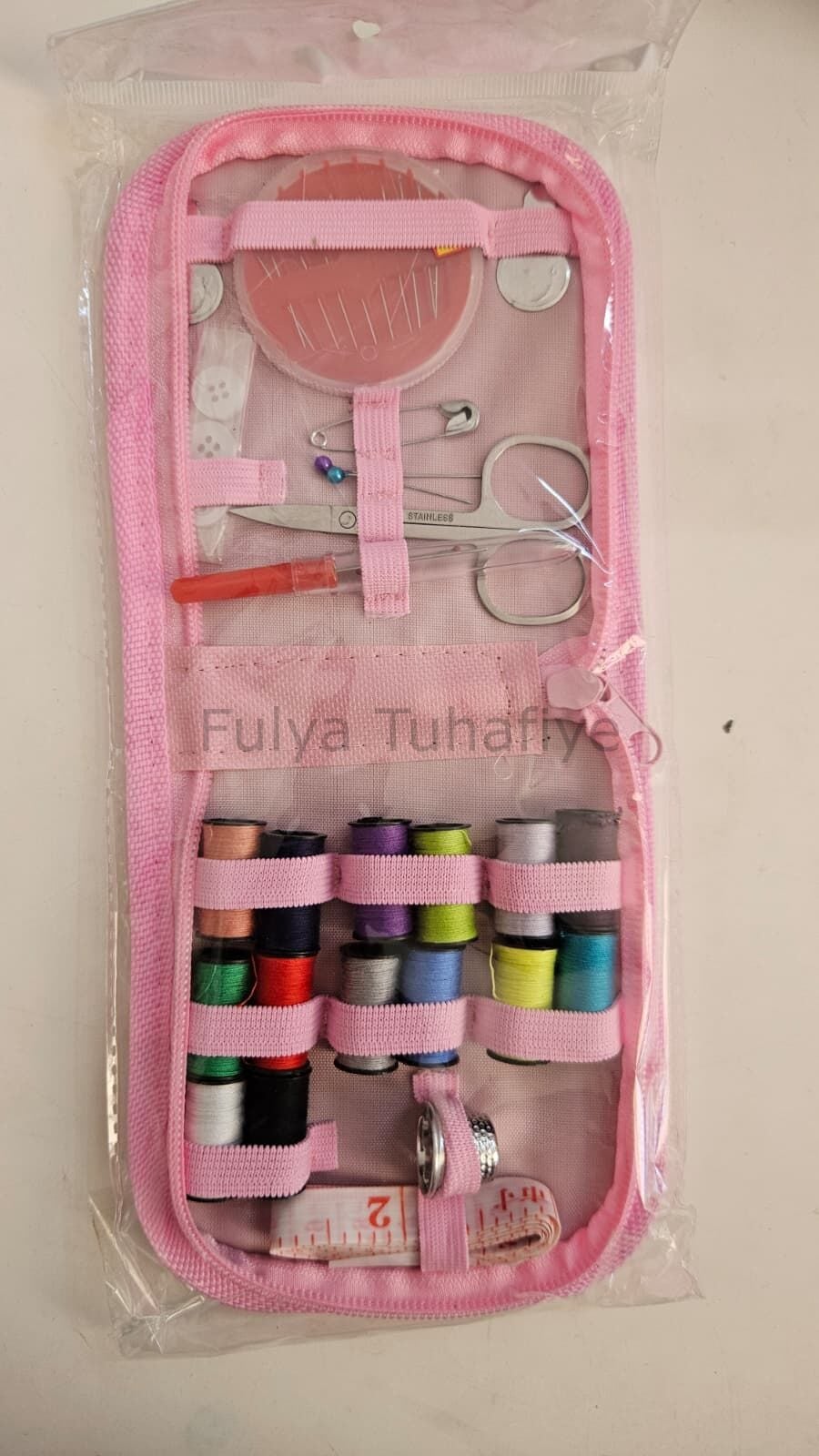 Cüzdanlı Dikiş Seti pembe