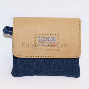 Knitpro Indigo Wood Mini Değiştirilebilir Misinalı Şiş seti - 5 cm - Kısa Uç, Denim Set