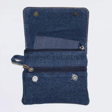 Knitpro Indigo Wood Mini Değiştirilebilir Misinalı Şiş seti - 5 cm - Kısa Uç, Denim Set