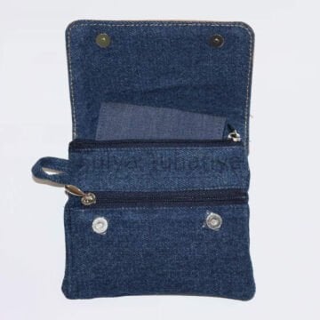 Knitpro Indigo Wood Mini Değiştirilebilir Misinalı Şiş seti - 5 cm - Kısa Uç, Denim Set