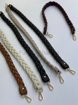 Deri Saç Örgüsü Çanta Sapı