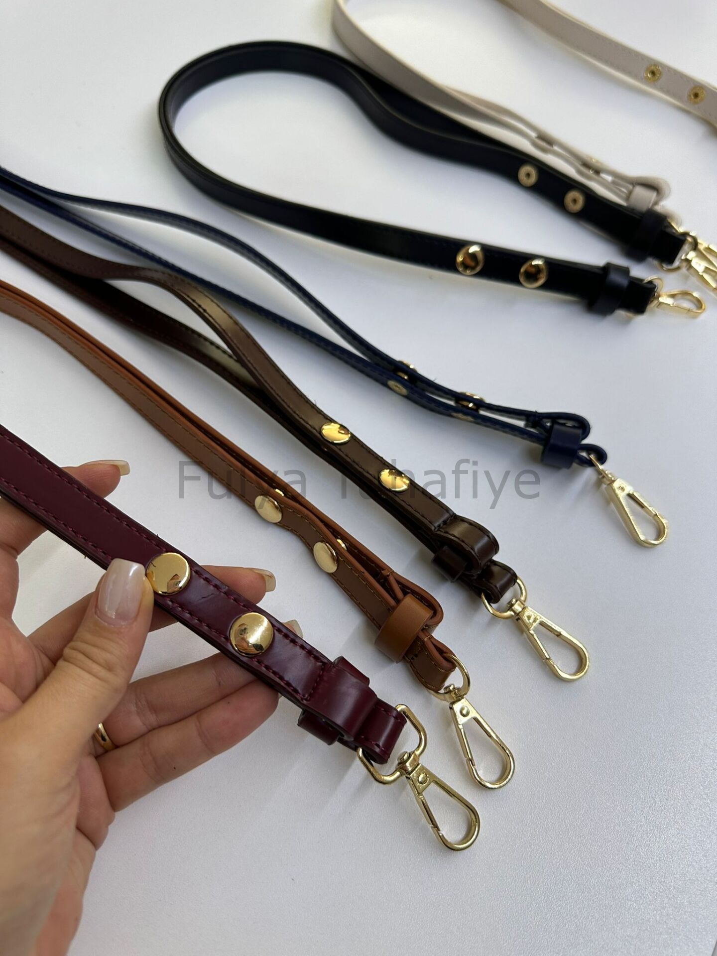 Çıtçıtla Ayarlanabilir Deri Çanta Sapı