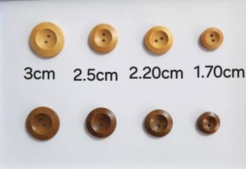 Ahşap  Düğme (Renk ve Boyut seçenekli)