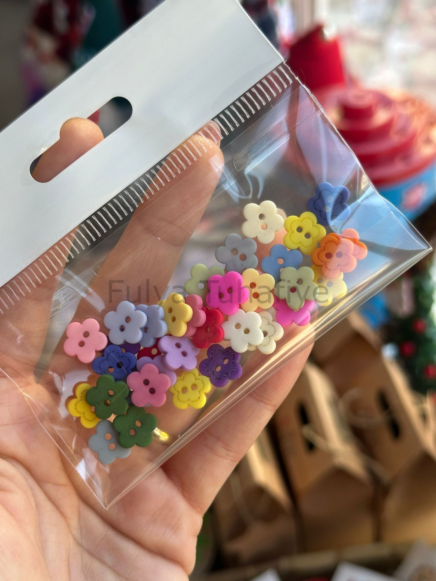 Amigurumi Çiçek Düğme 36'lı Karışık Paket