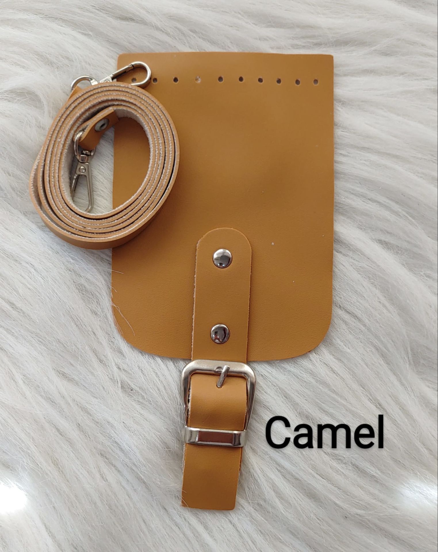 Mini Çanta Kapak Askı Seti Camel