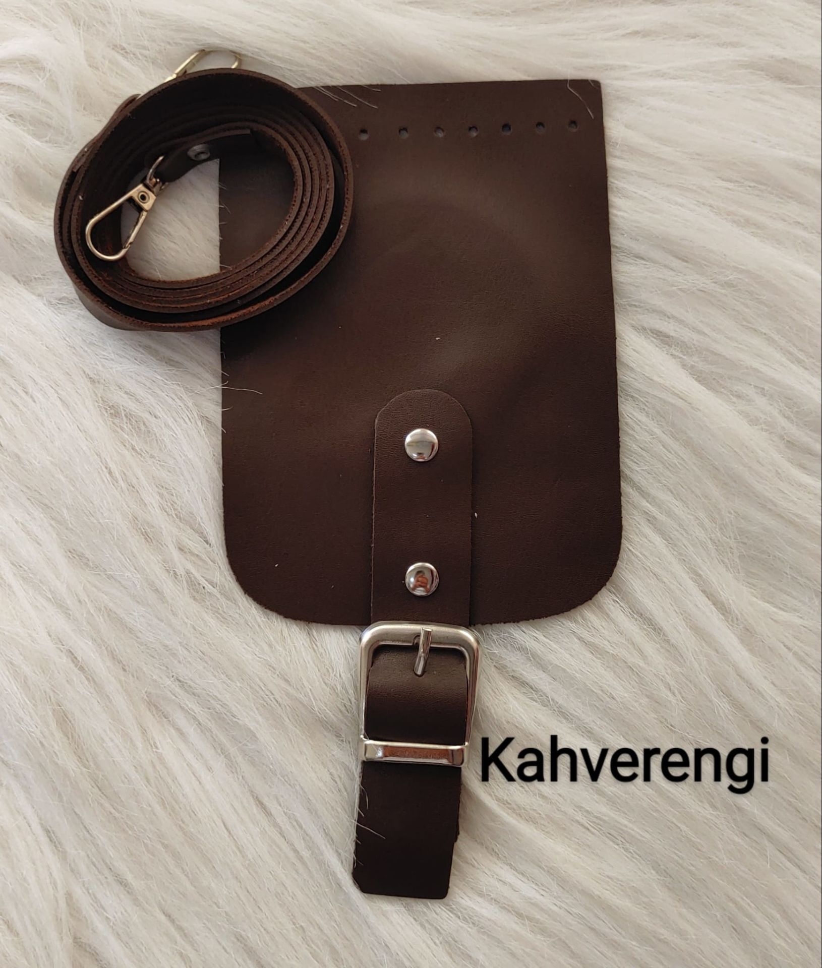 Mini Çanta Kapak Askı Seti Kahverengi
