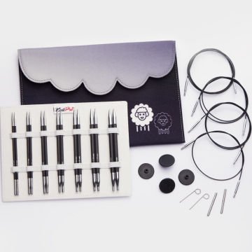 Knitpro Karbonz Deluxe Değiştirilebilir Misinalı Şiş Seti
