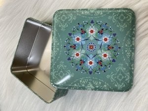 Metal Hobi Kutusu Etnik Desen