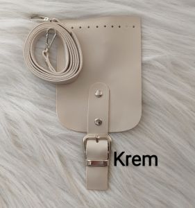 Mini Çanta Kapak Askı Seti Krem