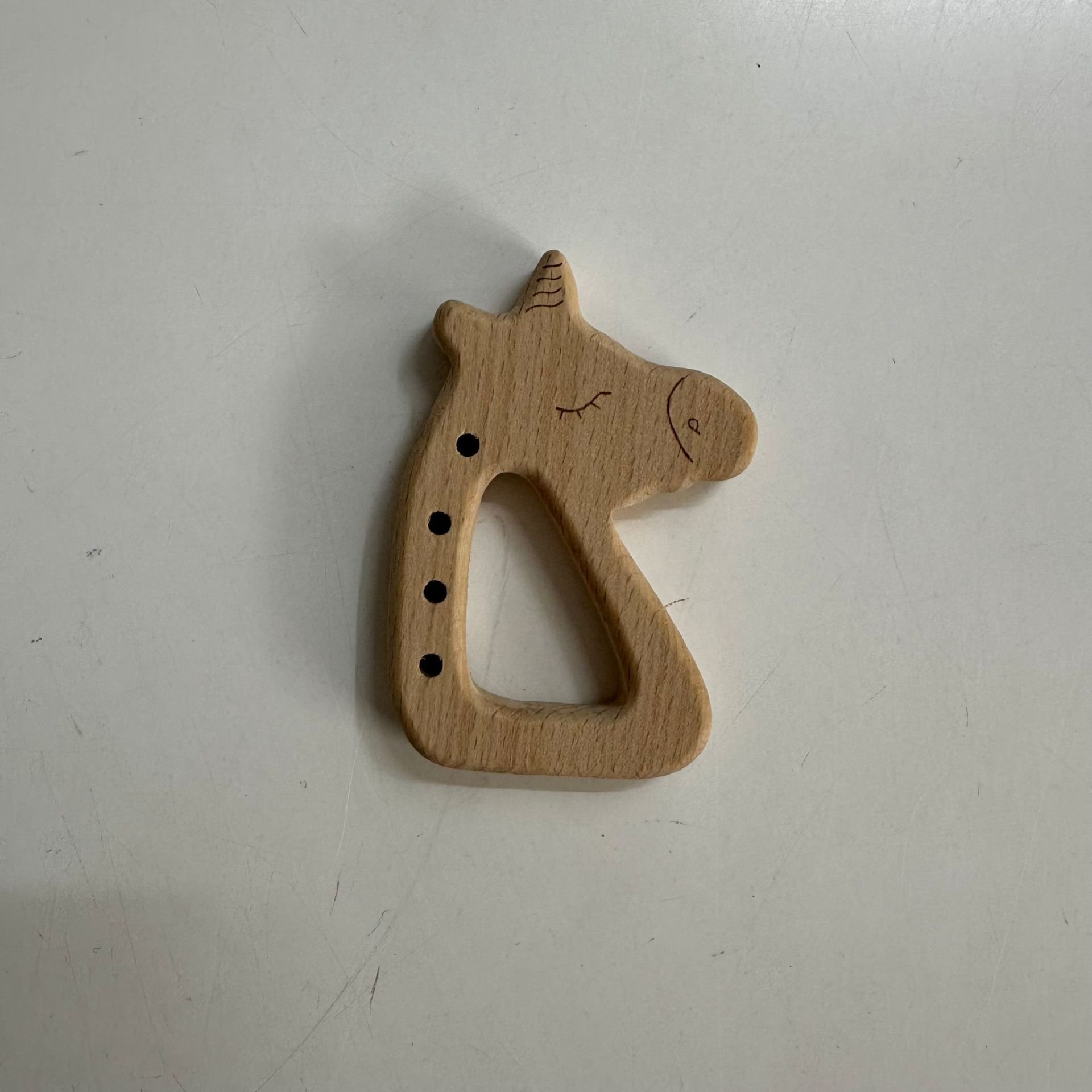 Hayvan Figürlü Ahşap Diş Kaşıyıcılar Unicorn