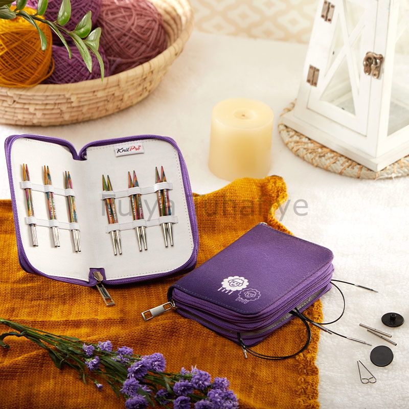 Knitpro Symfonie Özel Değiştirilebilir Misinalı Şiş Seti (10 CM)