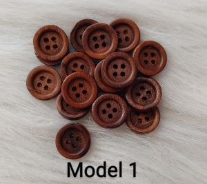 Ahşap Ceviz 1,5 cm Düğmeler Model 1