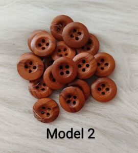 Ahşap Ceviz 1,5 cm Düğmeler Model 2