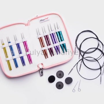 Knitpro Zing Özel Değiştirilebilir Misinalı Şiş Seti (10 CM)