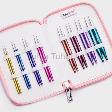 Knitpro Zing Özel Değiştirilebilir Misinalı Şiş Seti (10 CM)