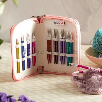 Knitpro Zing Özel Değiştirilebilir Misinalı Şiş Seti (10 CM)