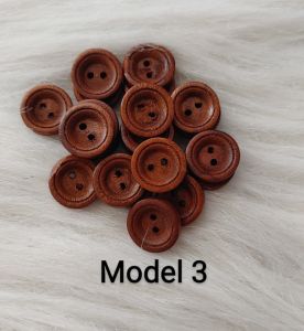 Ahşap Ceviz 1,5 cm Düğmeler Model 3