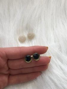 12 mm Simli Renkli Gözler Bal Rengi