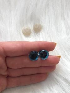 12 mm Simli Renkli Gözler Mavi