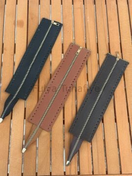 Dikilebilir Deri Fermuar