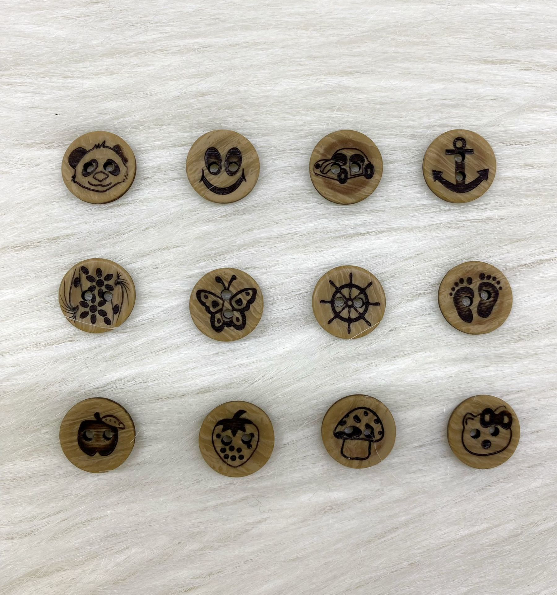 Polyester Figürlü Bebe Düğmesi