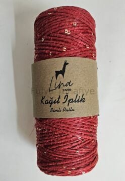 Lina Yarn Simli Pullu Kağıt İp Krem
