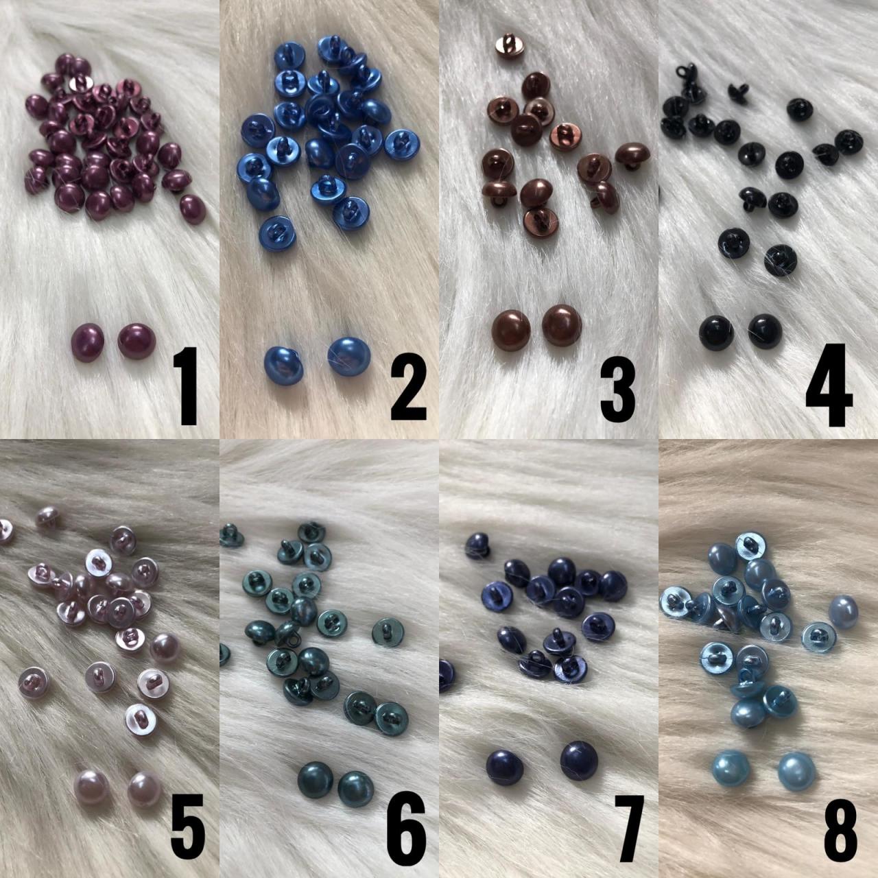 10 mm Renkli İnci Düğme