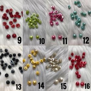 10 mm Renkli İnci Düğme