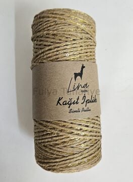 Lina Yarn Simli Pullu Kağıt İp Gold