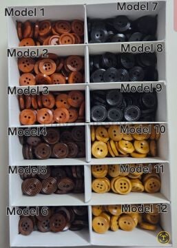 Ahşap 12 model 1.80 cm Düğmeler