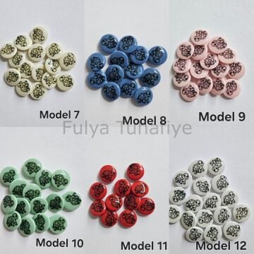 Kaplumbağa Desen Bebe Düğme