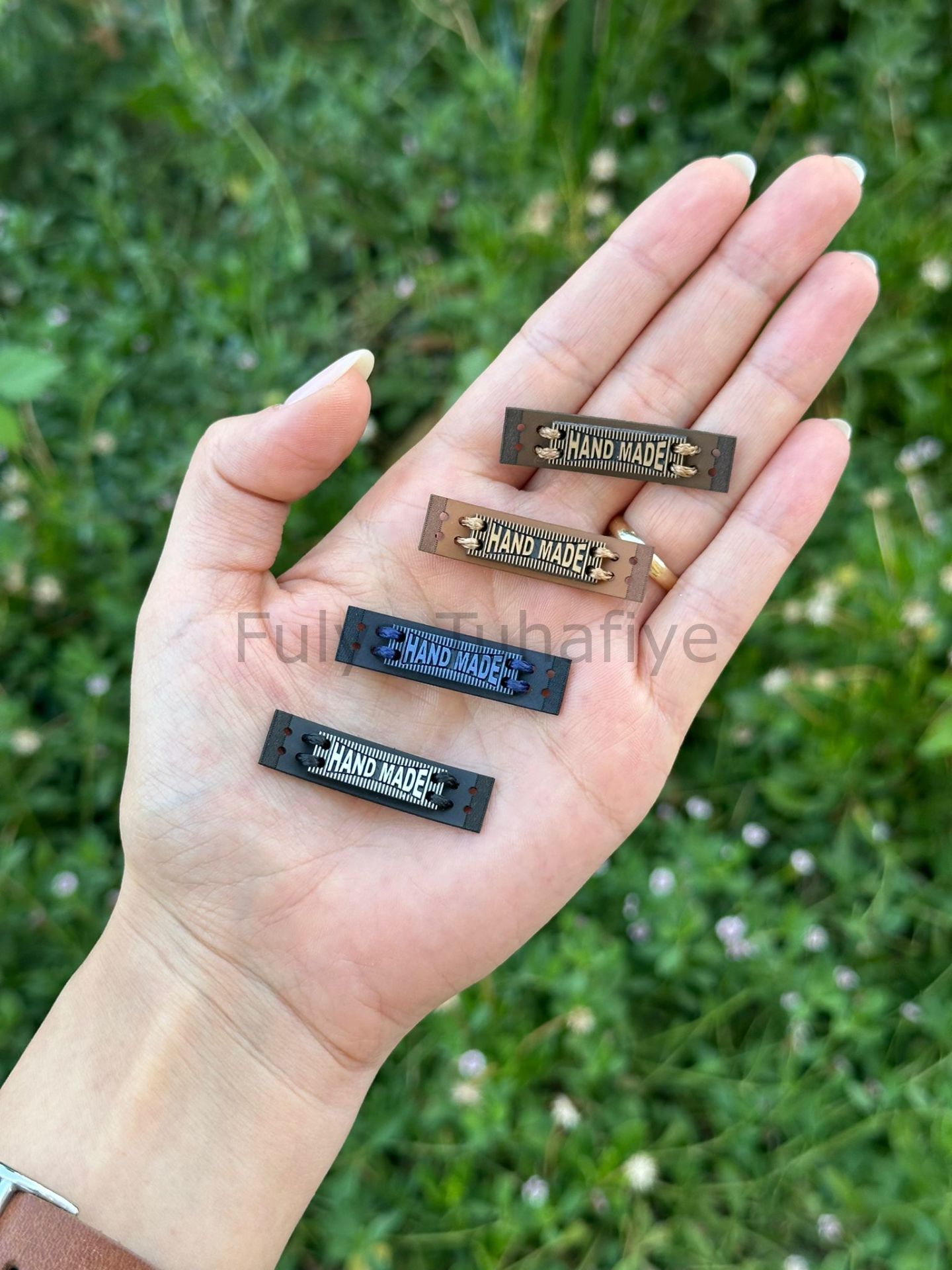 Handmade Deri Etiket İnce Yeni Model