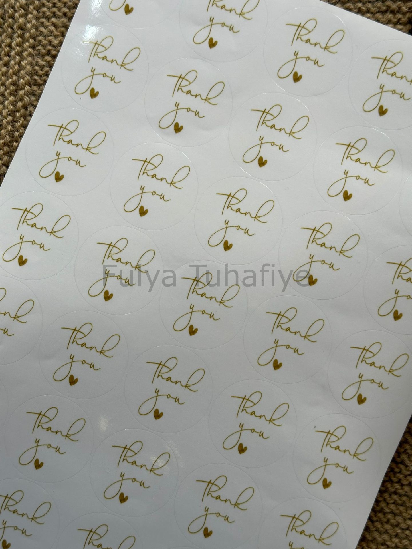 Thank You Yazılı Şeffaf Etiket (10'lu Paket)