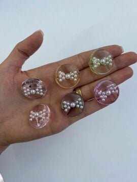 İncili Polyester Düğme