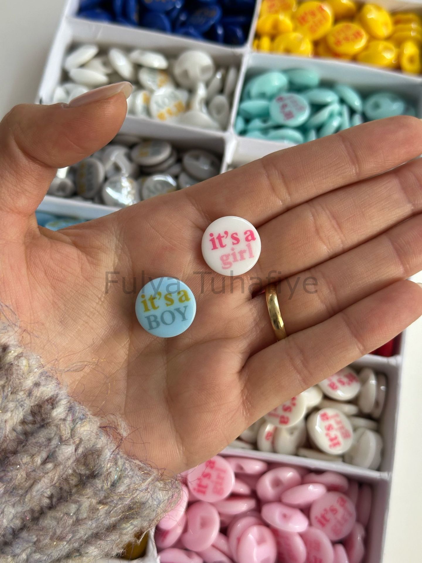 Kız Ve Erkek Bebe Düğme 1.7 cm