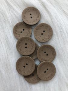 Handmade Bej Düğme Ve Etiket 2.20 cm