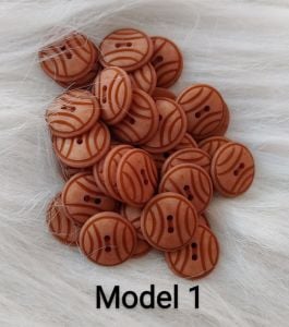 Oval Çizgili 1.7 cm Bebe Düğmesi